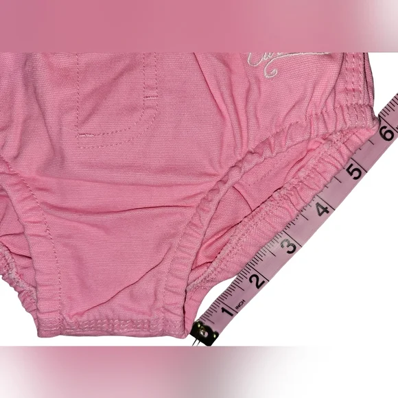 Carhartt Baby Girls Pink Bloomers w/ Heart Pockets Cowgirl NWT Sz 9M - Picture 12 of 13